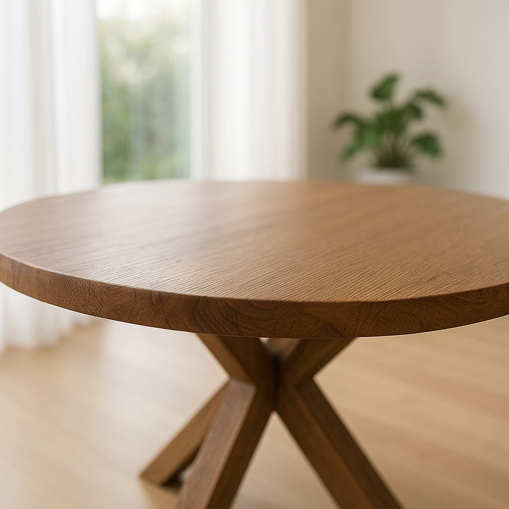 Runder Massivholztisch